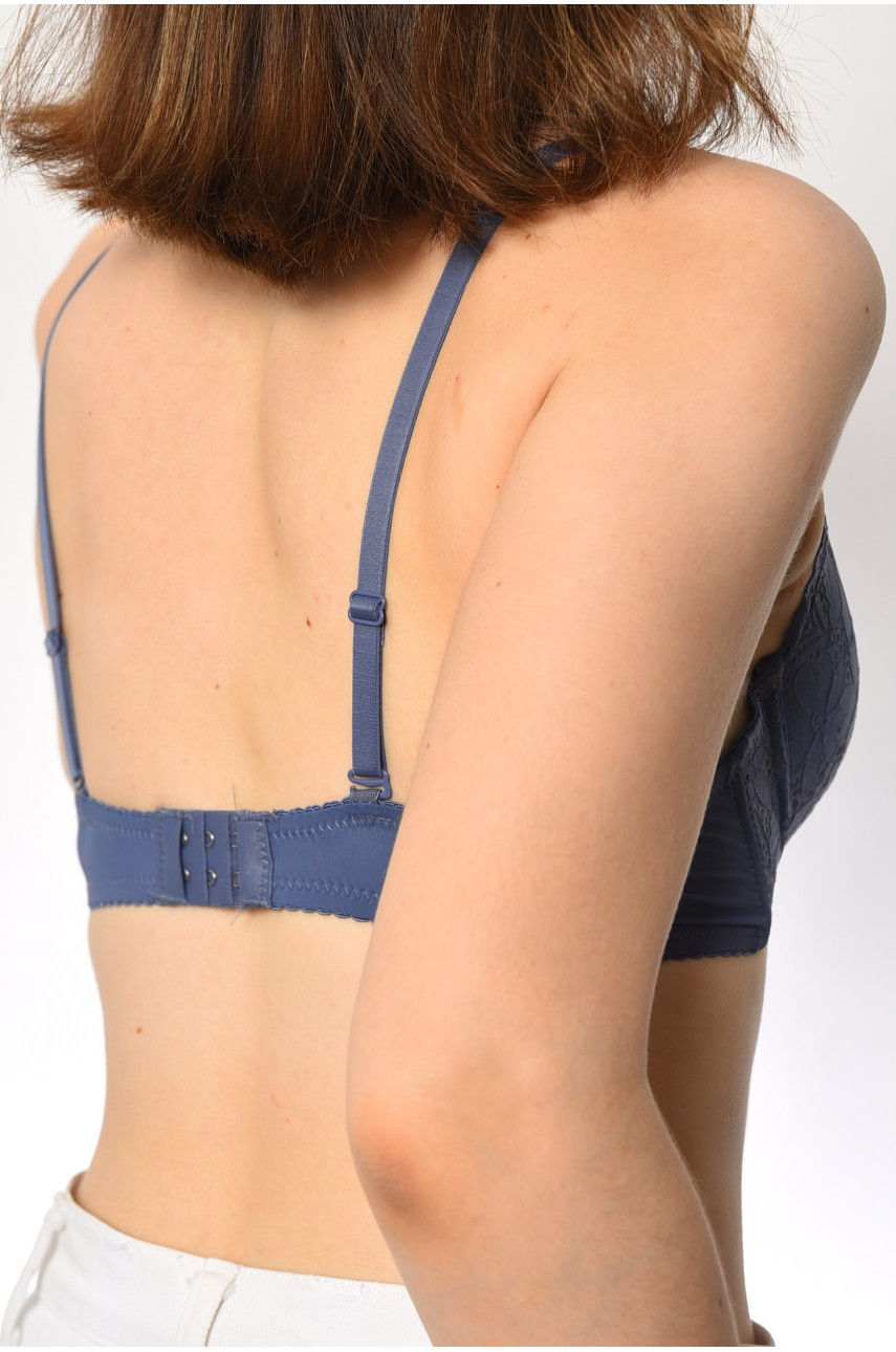 Бюстгальтер женский синего цвета чашка В 8742 181566