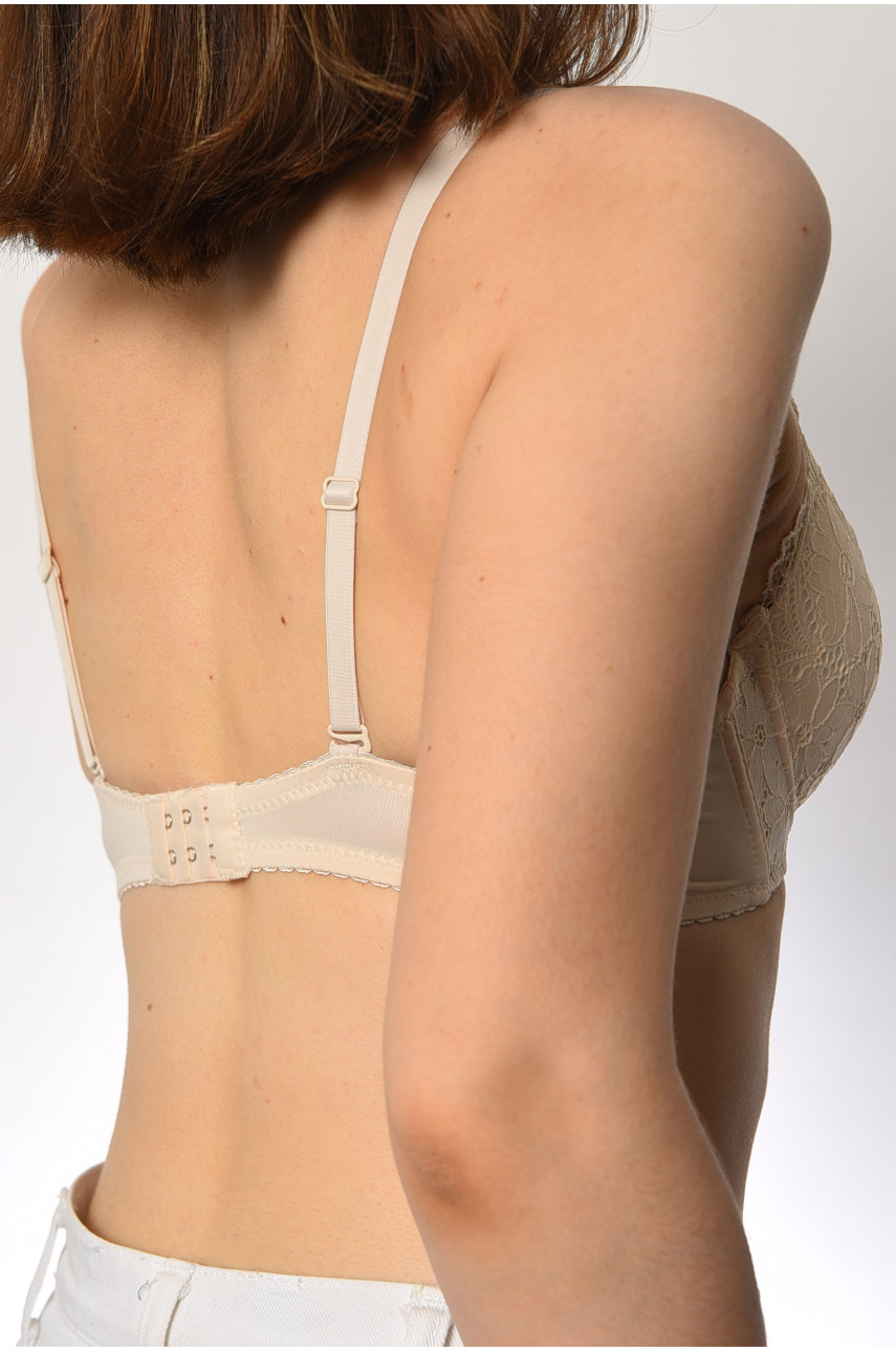 Бюстгальтер жіночий бежевого кольору чашка В 8742 181569