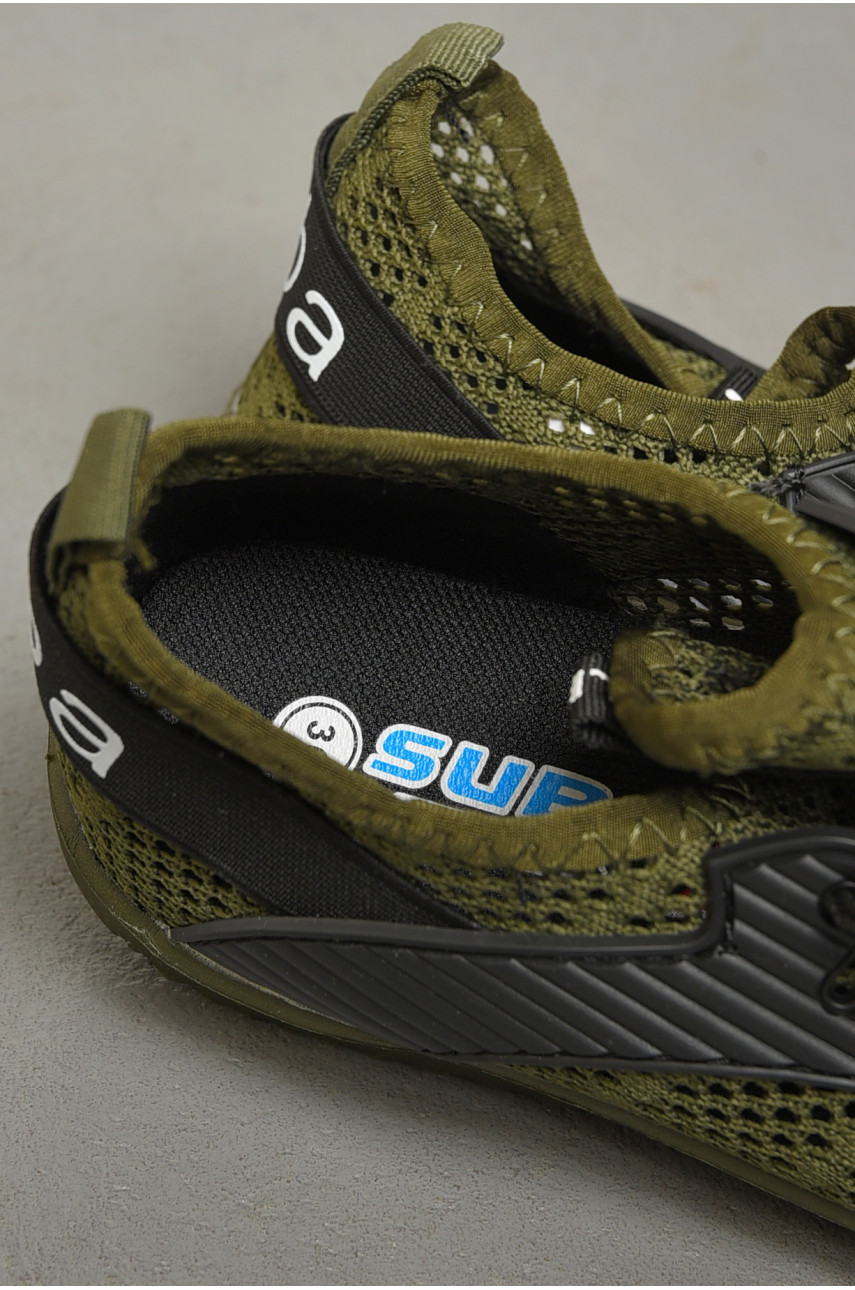 Кросівки жіночі кольору хакі текстиль 4534-9 181583