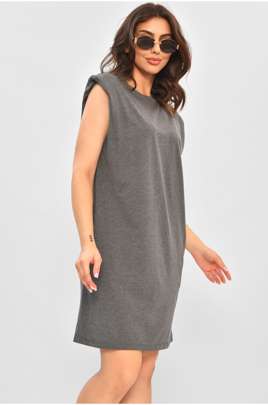 Платье женское без рукавов серого цвета 181586