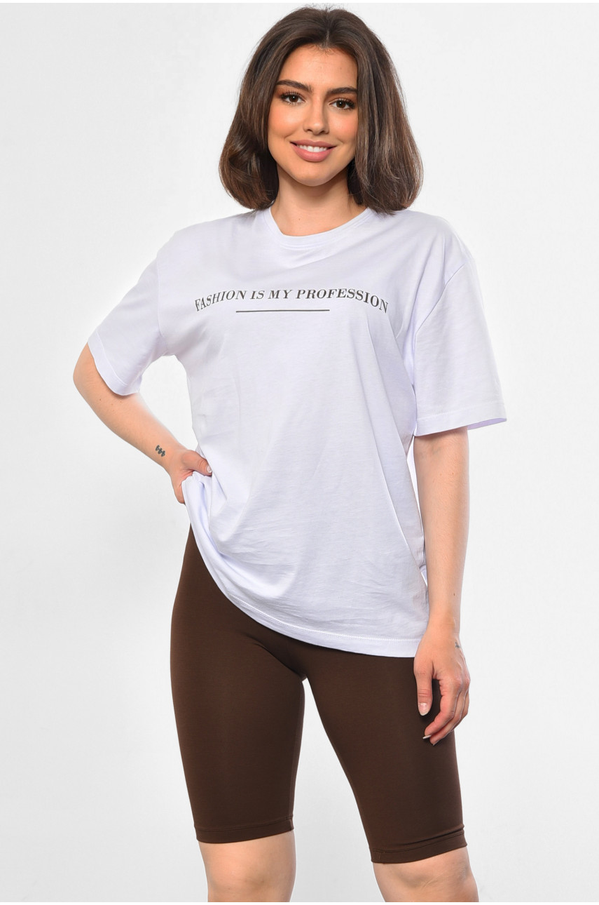 Костюм жіночий біло-коричневого кольору 181596 Костюм жіночий біло-коричневого кольору 181596