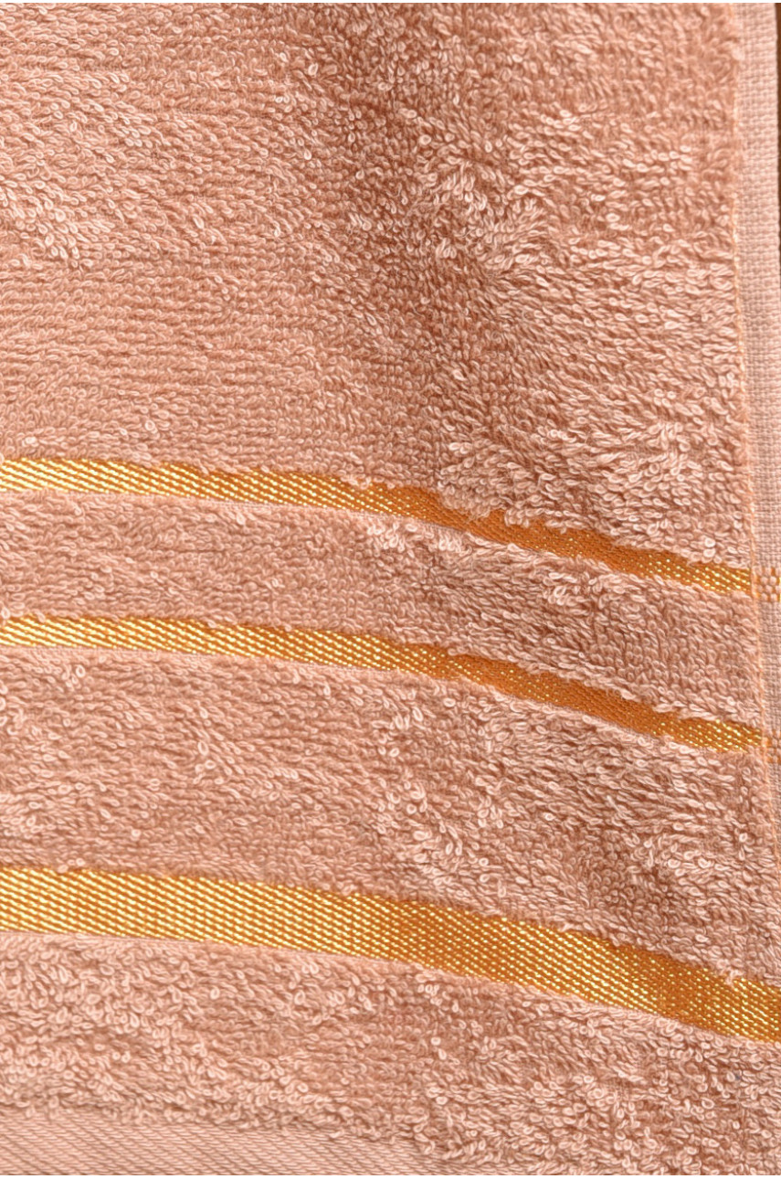 Рушник для обличчя махровий пудрового кольору 1173 181807