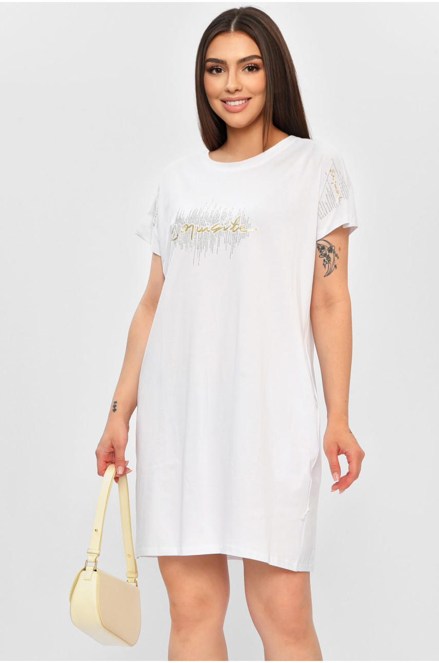 Туника женская белого цвета 566-1 181875