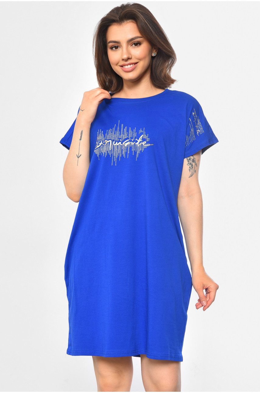 Туніка жіноча синього кольору 566-1 181877 Туніка жіноча синього кольору 566-1 181877