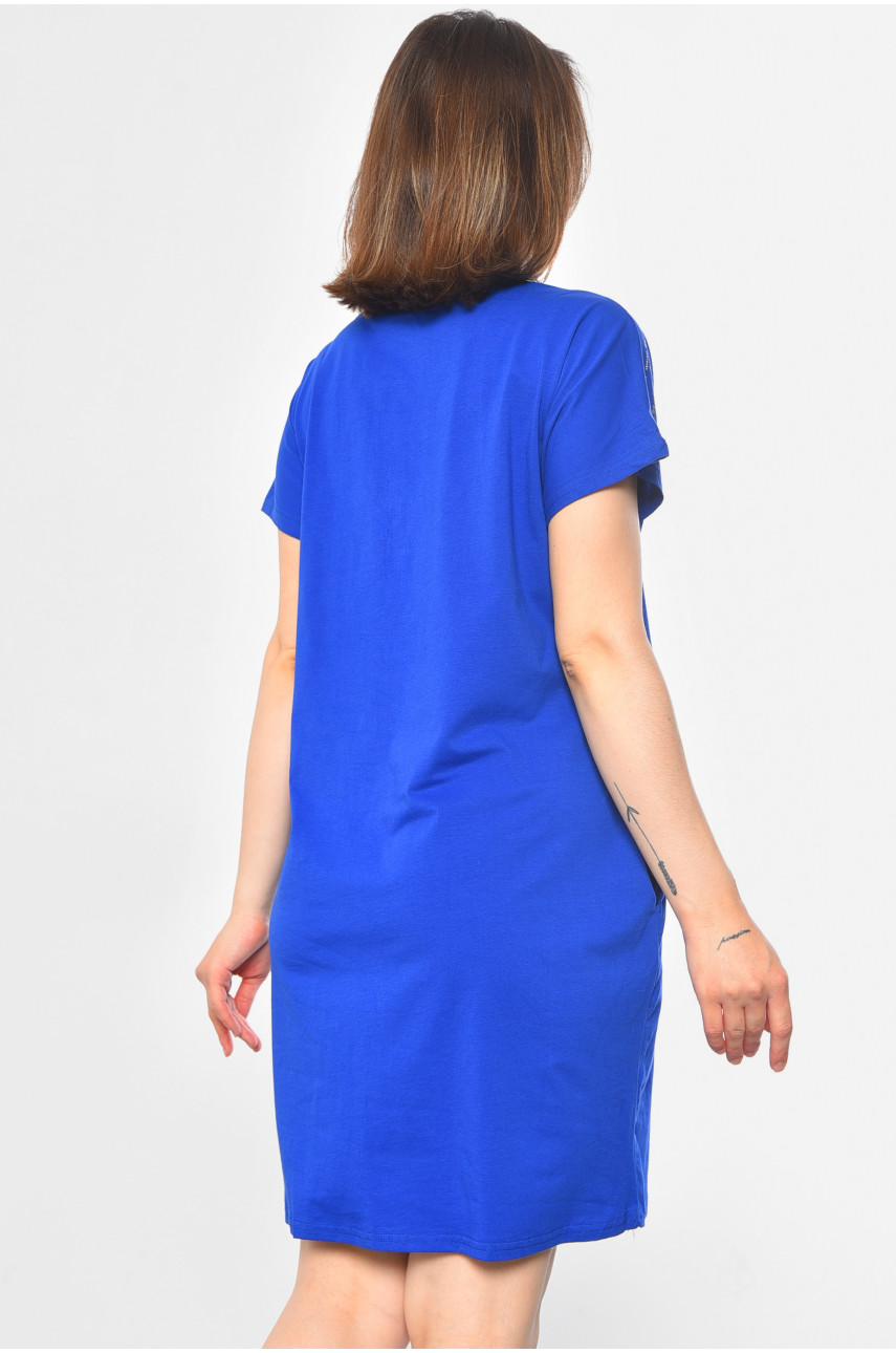 Туніка жіноча синього кольору 566-1 181877 Туніка жіноча синього кольору 566-1 181877