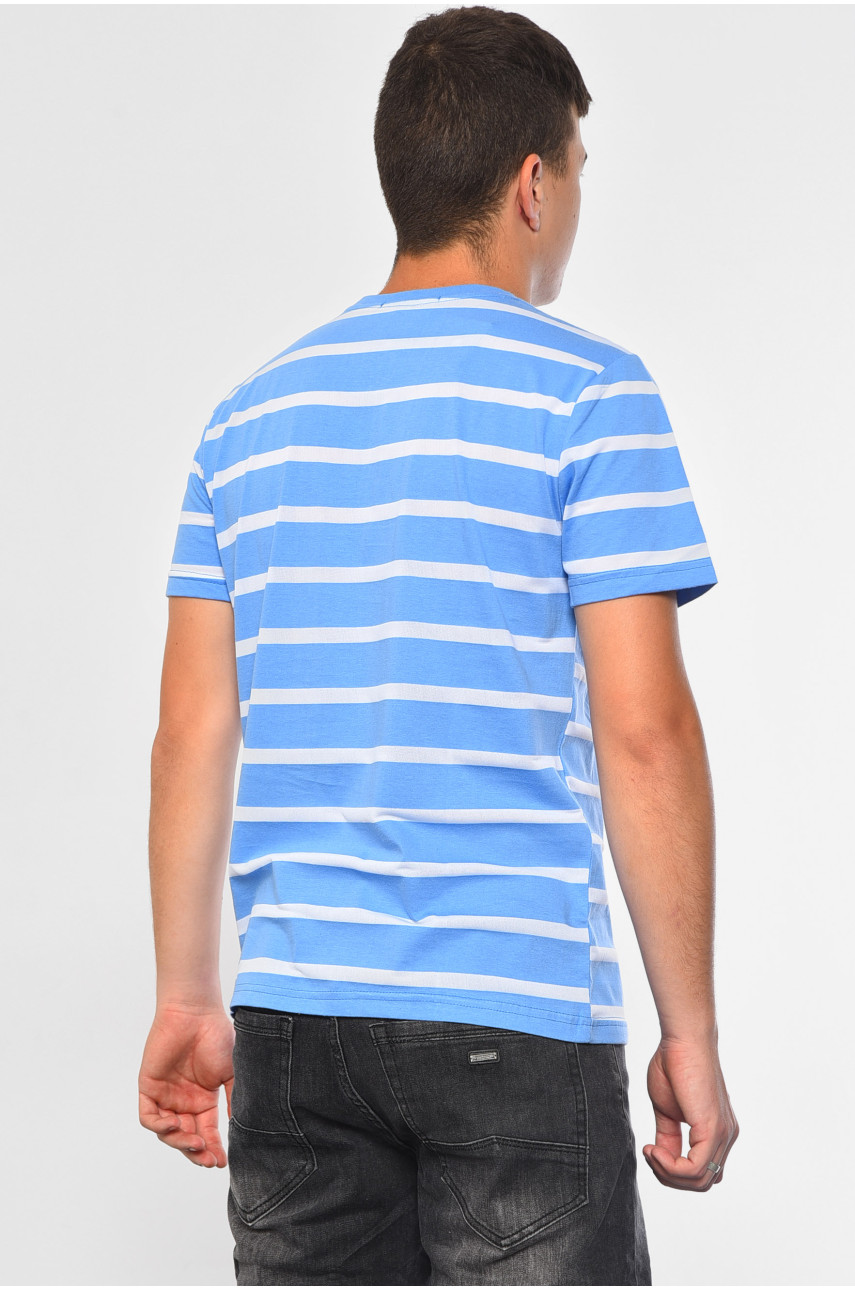 Футболка мужская голубого цвета 181895 Футболка мужская голубого цвета 181895