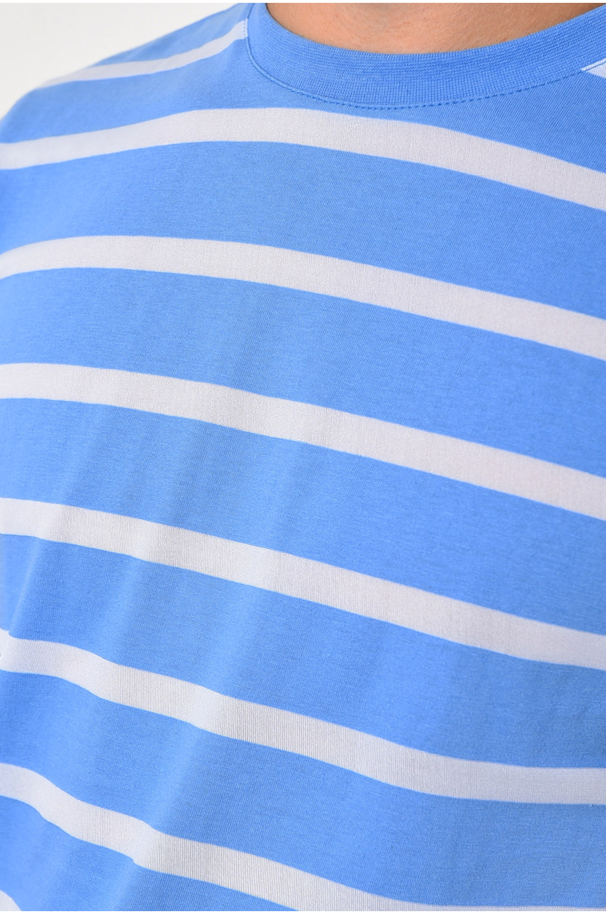 Футболка мужская голубого цвета 181895 Футболка мужская голубого цвета 181895