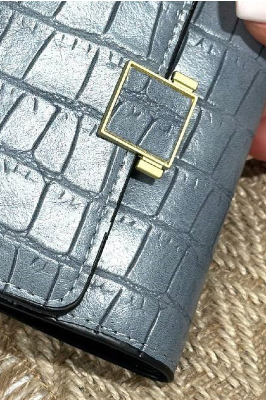 Кошелек женский из экокожи голубого цвета 231-7 181958