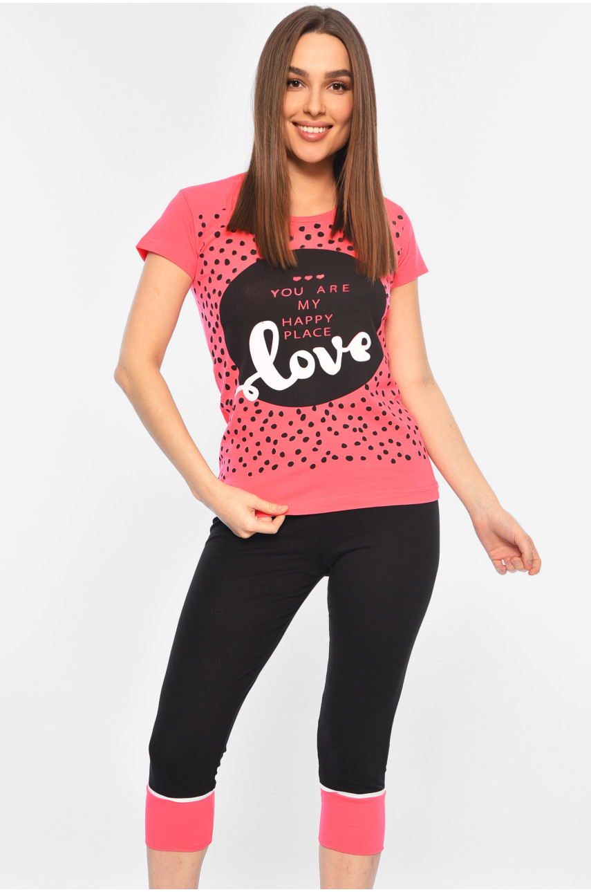 Пижама женская розово-черного цвета 6926 182031 Пижама женская розово-черного цвета 6926 182031