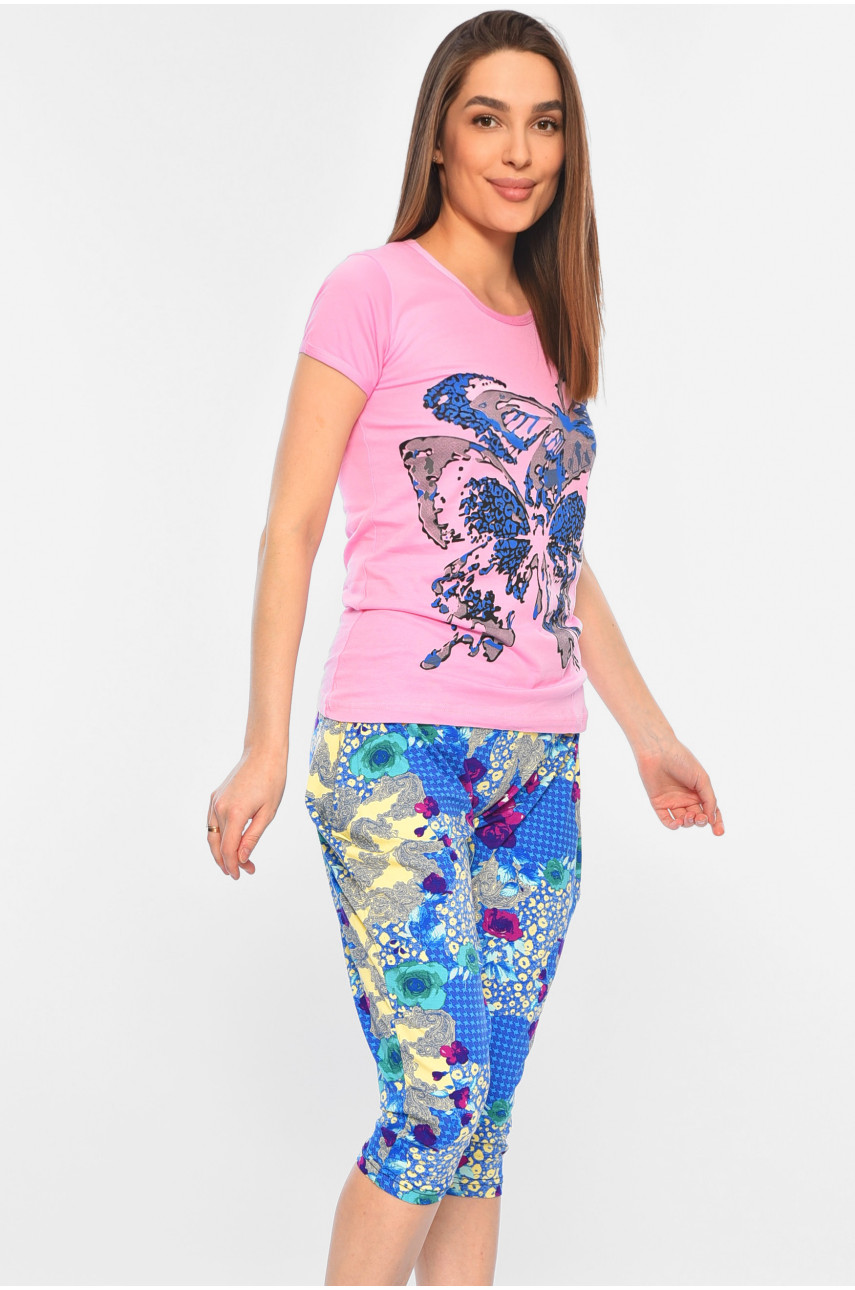 Пижама женская розово-голубого цвета 6566 182035