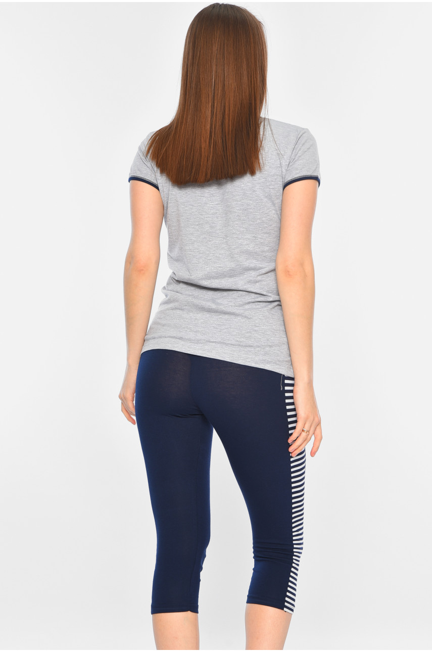 Пижама женская серо-черного цвета 6741 182037 Пижама женская серо-черного цвета 6741 182037