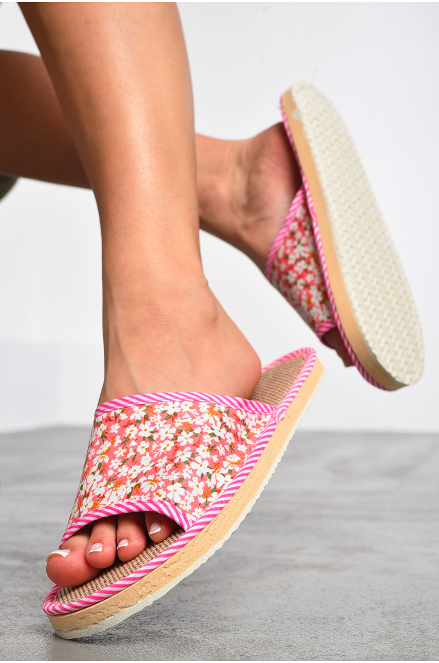 Капці домашні жіночі рожевого кольору 182044