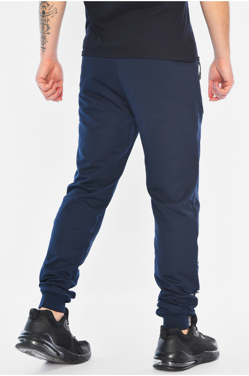 Спортивні штани чоловічі темно-синього кольору 0164 182048 Спортивні штани чоловічі темно-синього кольору 0164 182048