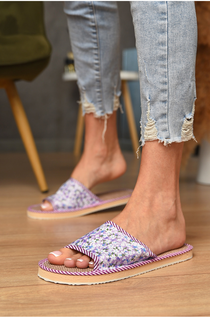 Капці домашні жіночі бузкового кольору 182060 Капці домашні жіночі бузкового кольору 182060