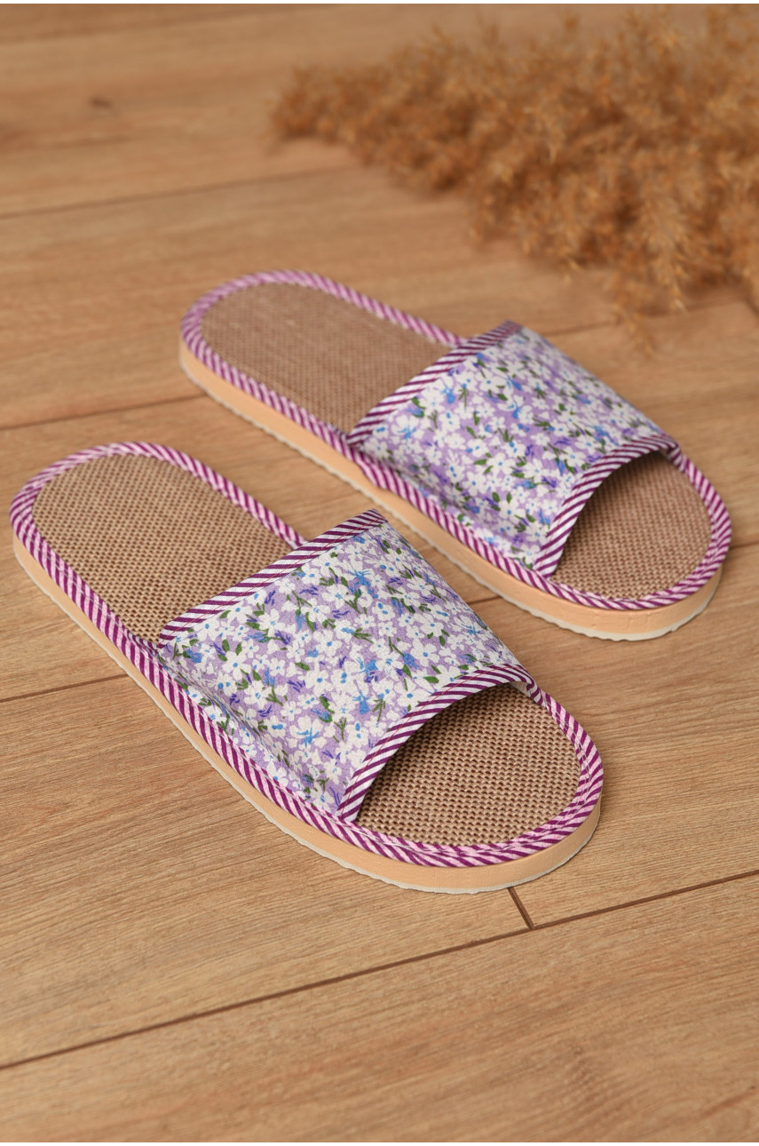 Капці домашні жіночі бузкового кольору 182060 Капці домашні жіночі бузкового кольору 182060