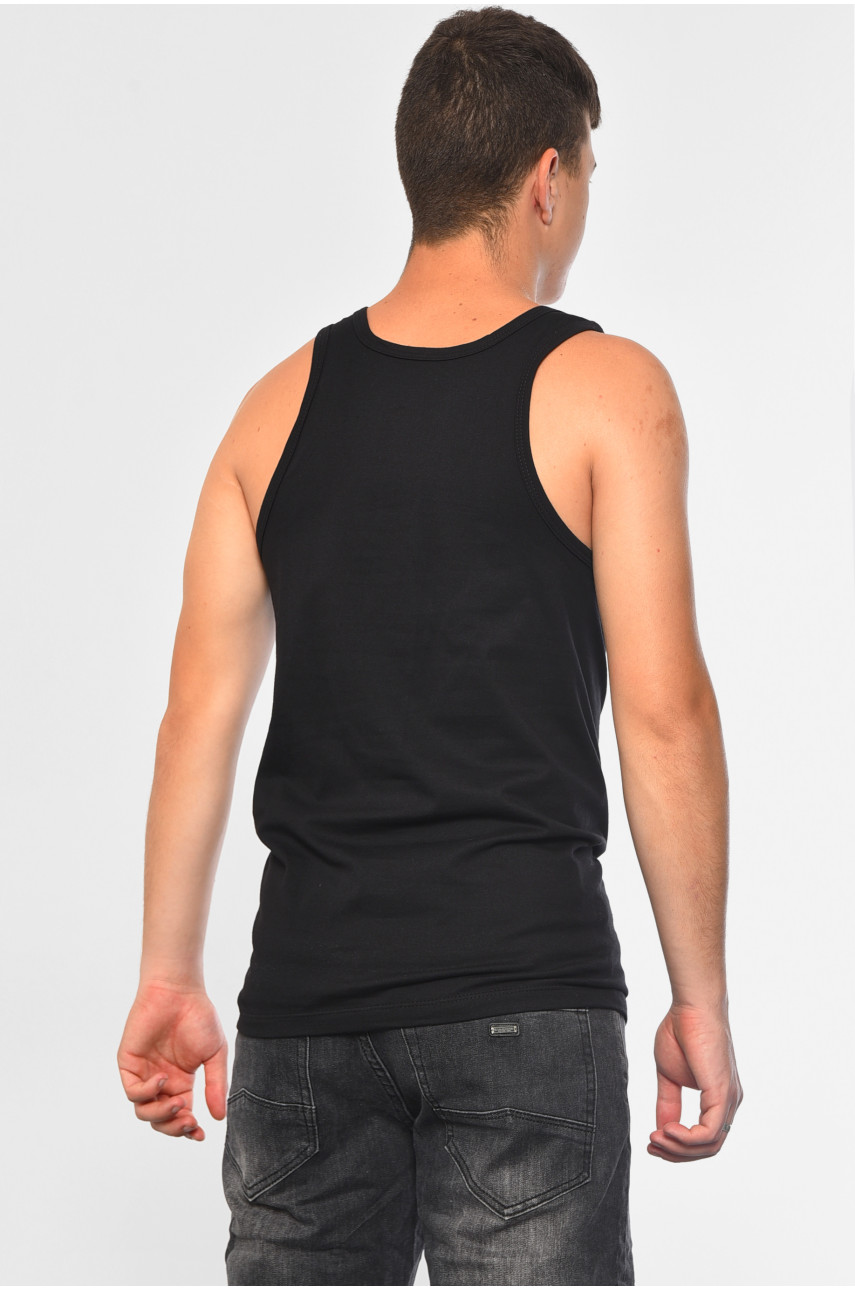 Майка мужская однотонная черного цвета 1111 182062