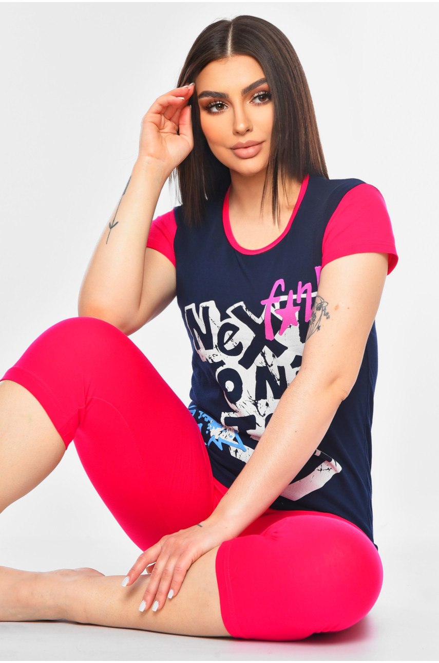 Пижама женская сине-розового цвета 6995 182083 Пижама женская сине-розового цвета 6995 182083