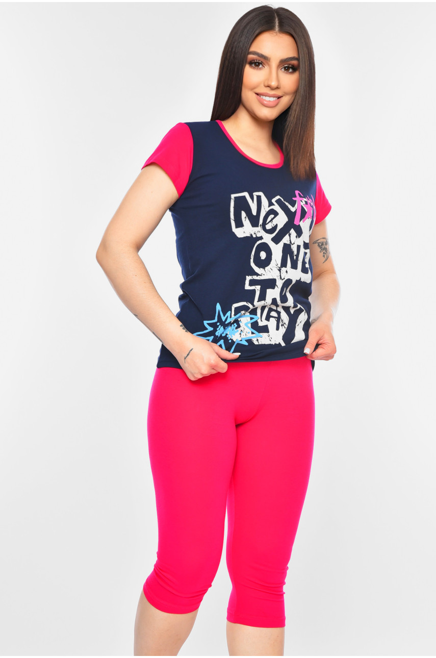 Пижама женская сине-розового цвета 6995 182083 Пижама женская сине-розового цвета 6995 182083