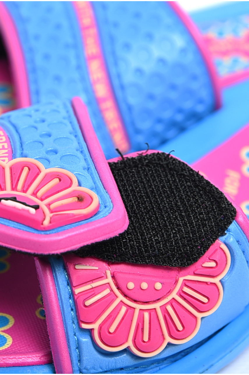 Шльопанці дитячі для дівчинки блакитного кольору 617-59 182100