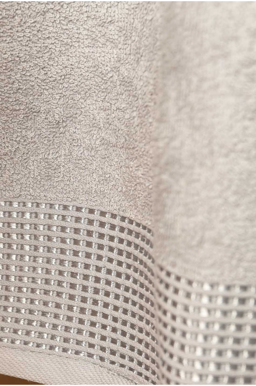 Рушник для обличчя махровий сірого кольору 1141 182112