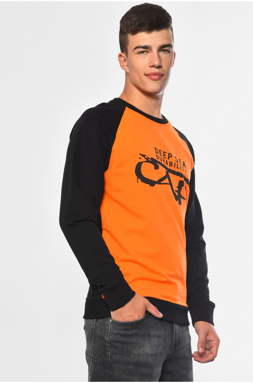 Світшот чоловічий помаранчевого кольору 695 182139