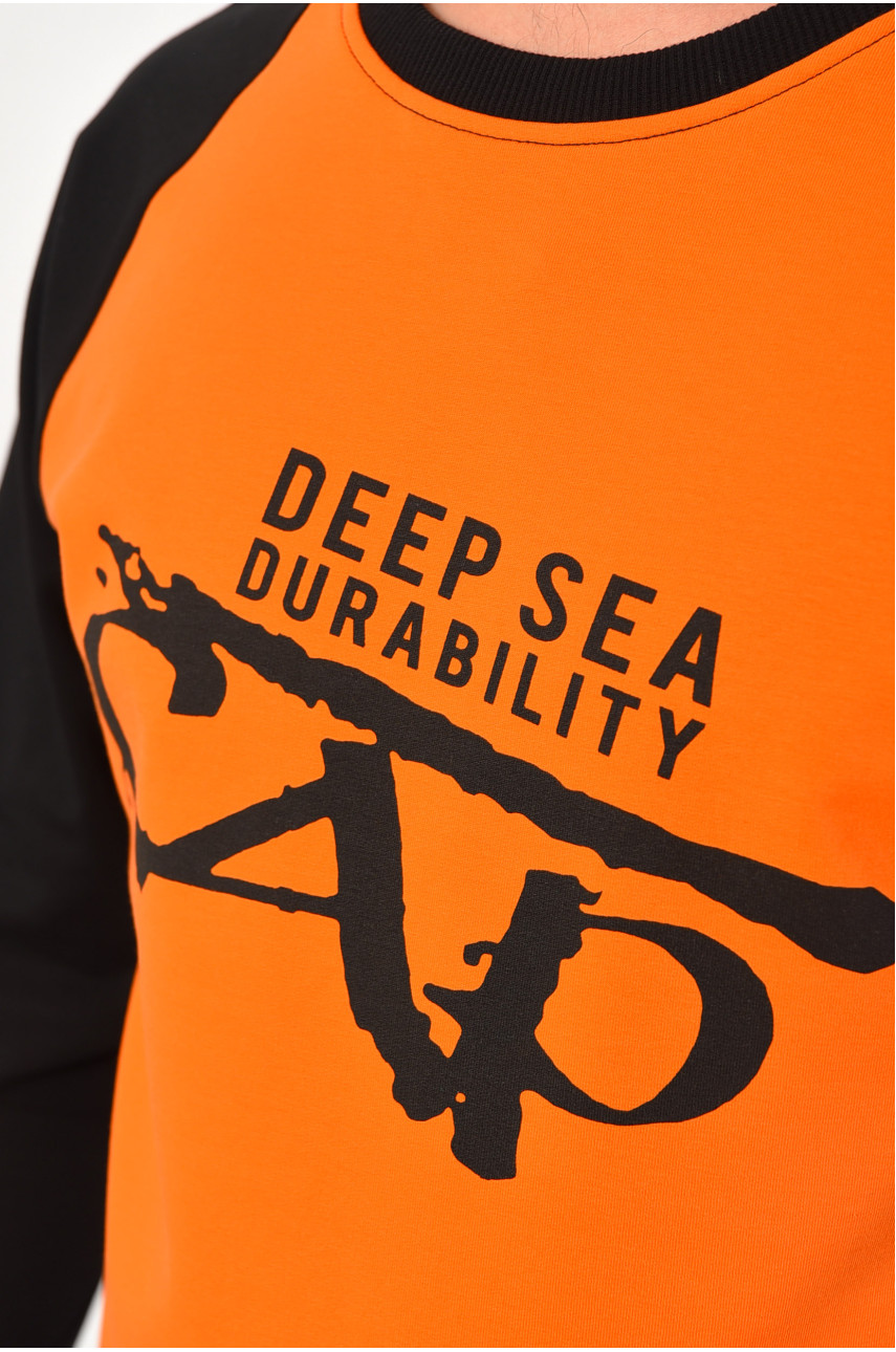 Світшот чоловічий помаранчевого кольору 695 182139