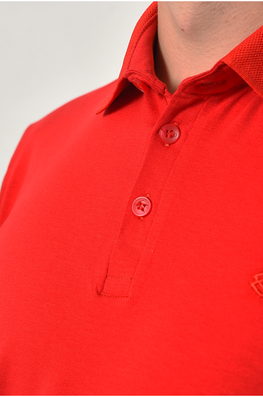 Футболка мужская поло красного цвета 182162