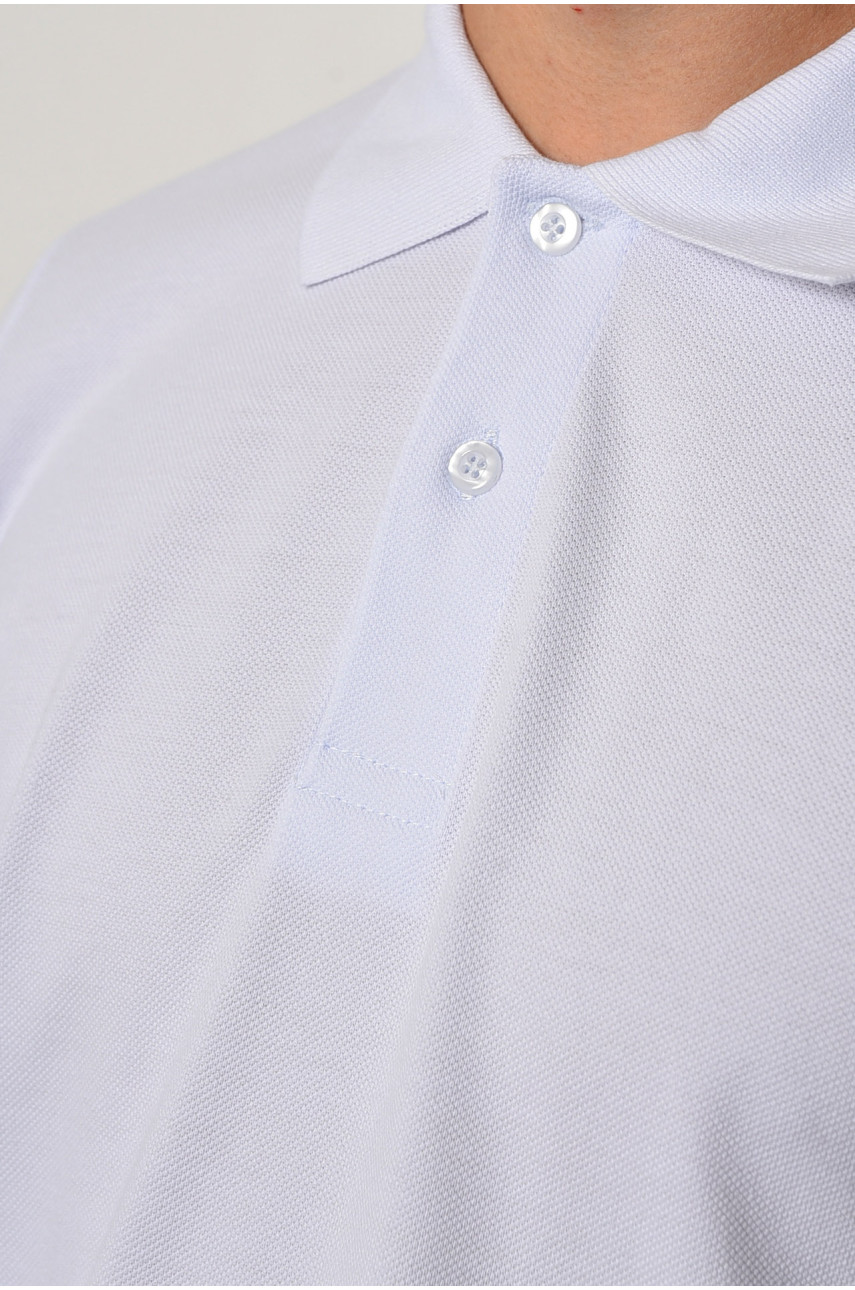 Футболка мужская поло белого цвета 182178