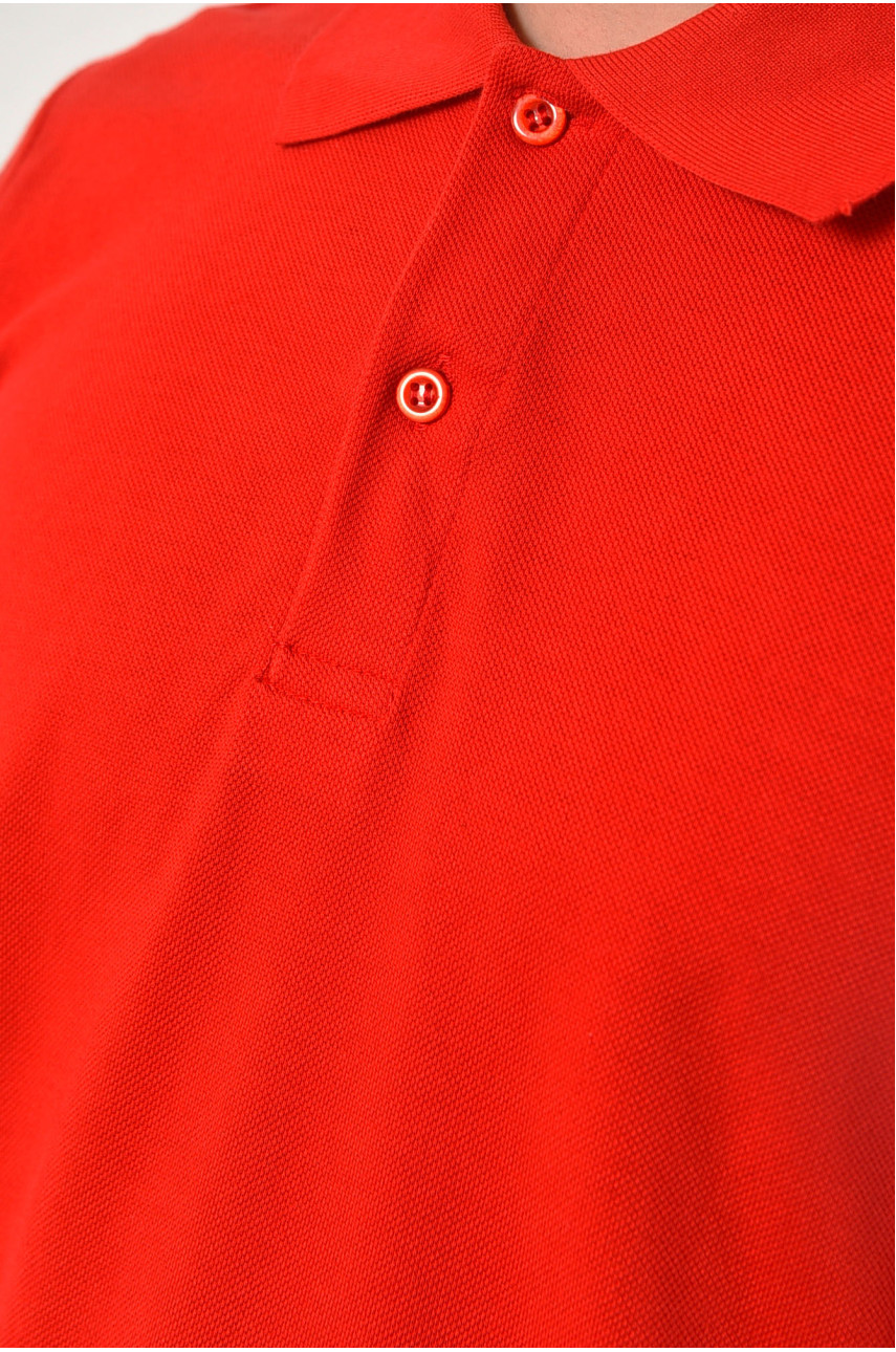 Футболка мужская поло красного цвета 182179