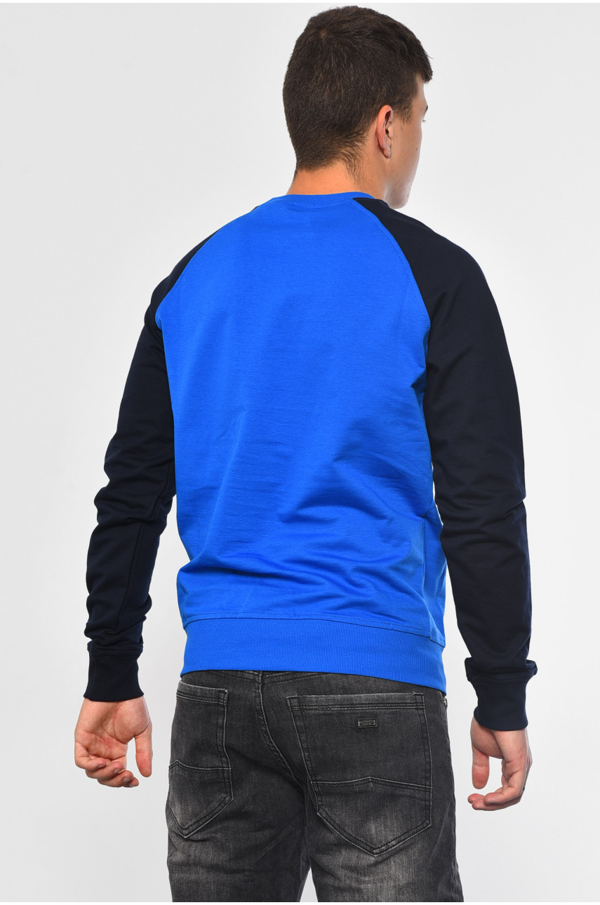 Світшот чоловічий синього кольору 888 182184 Світшот чоловічий синього кольору 888 182184