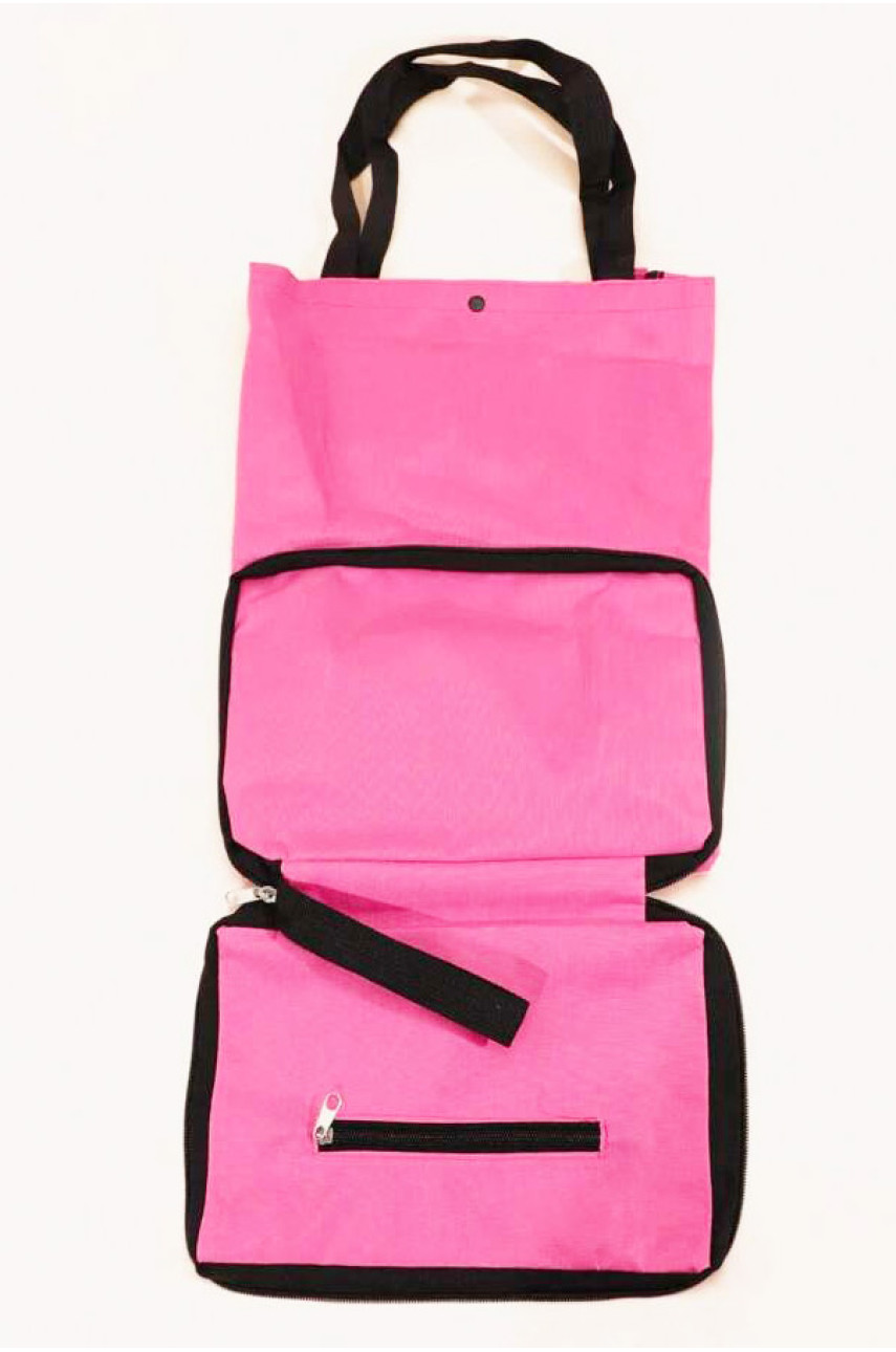 Сумка складана на колесах рожевого кольору 182298 Сумка складана на колесах рожевого кольору 182298