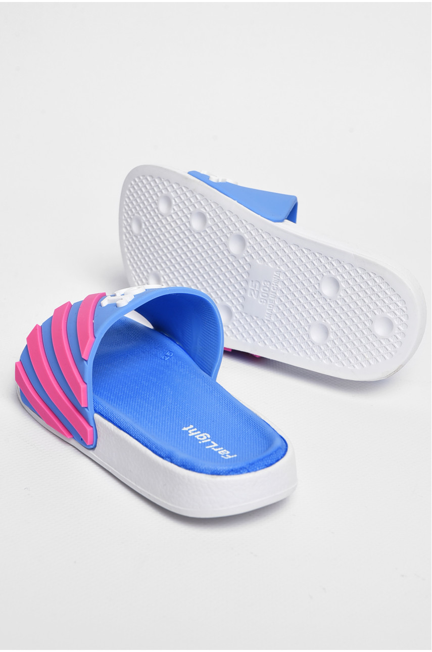Шльопанці дитячі блакитного кольору з написом 9003-65 182301