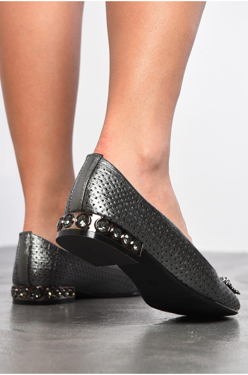 Балетки жіночі сірого кольору 273-11 182356 Балетки жіночі сірого кольору 273-11 182356