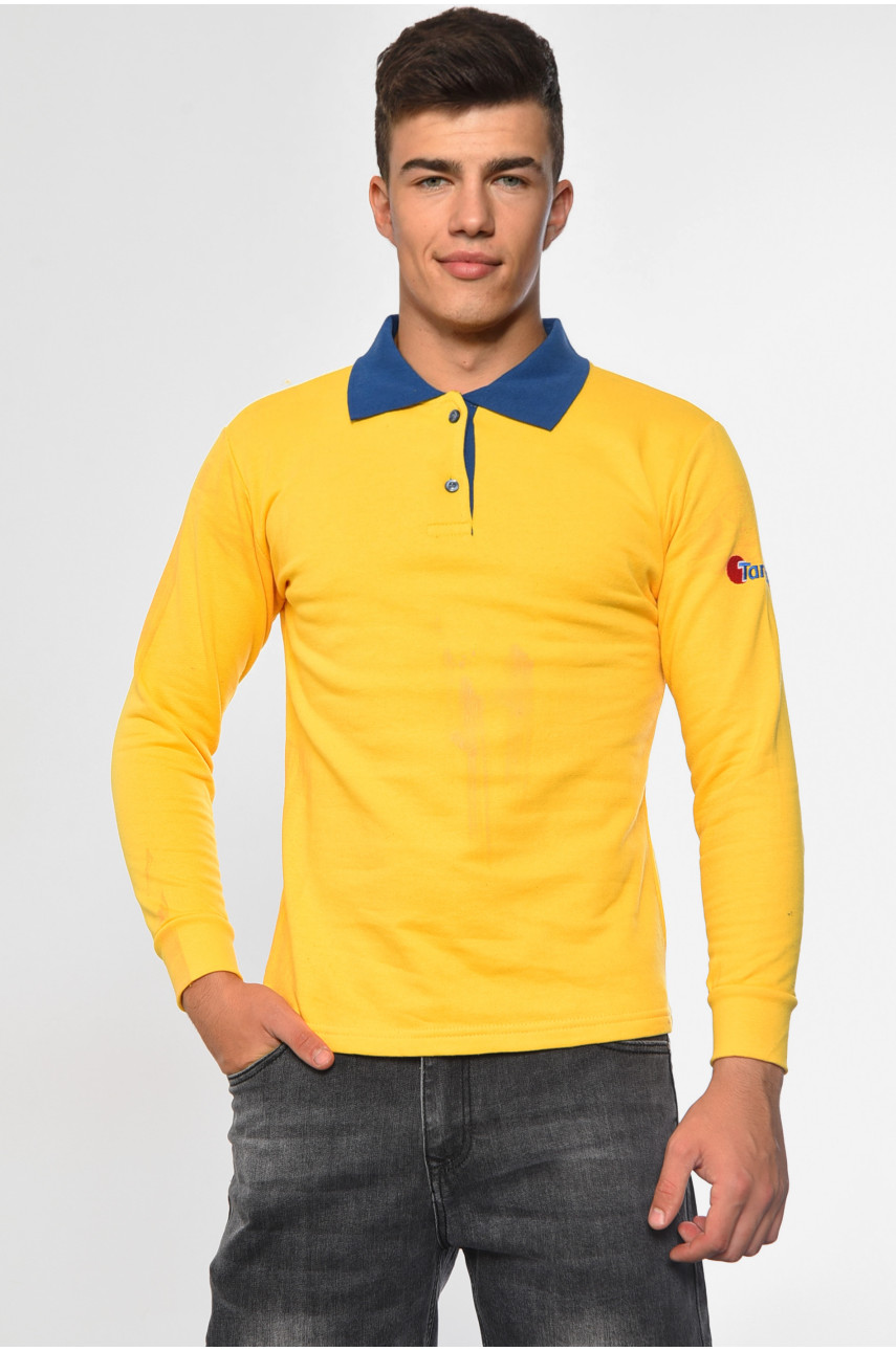 Батник чоловічий жовтого кольору Уцінка 182494 Батник чоловічий жовтого кольору Уцінка 182494