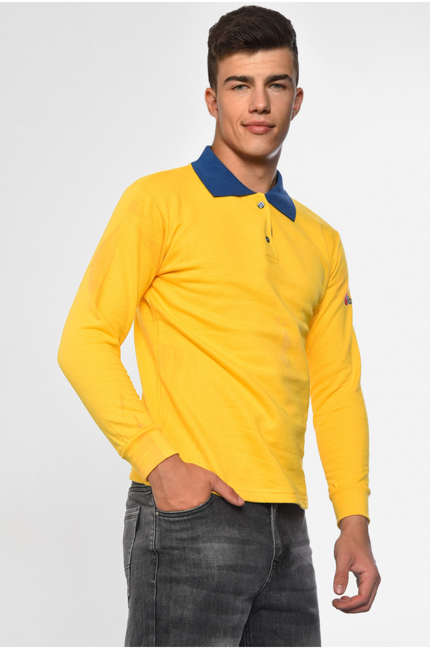 Батник чоловічий жовтого кольору Уцінка 182494 Батник чоловічий жовтого кольору Уцінка 182494