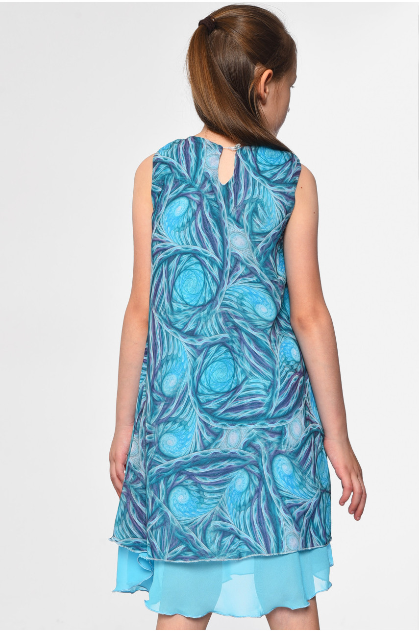 Сукня дитяча для дівчинки блакитного кольору 182541 Сукня дитяча для дівчинки блакитного кольору 182541