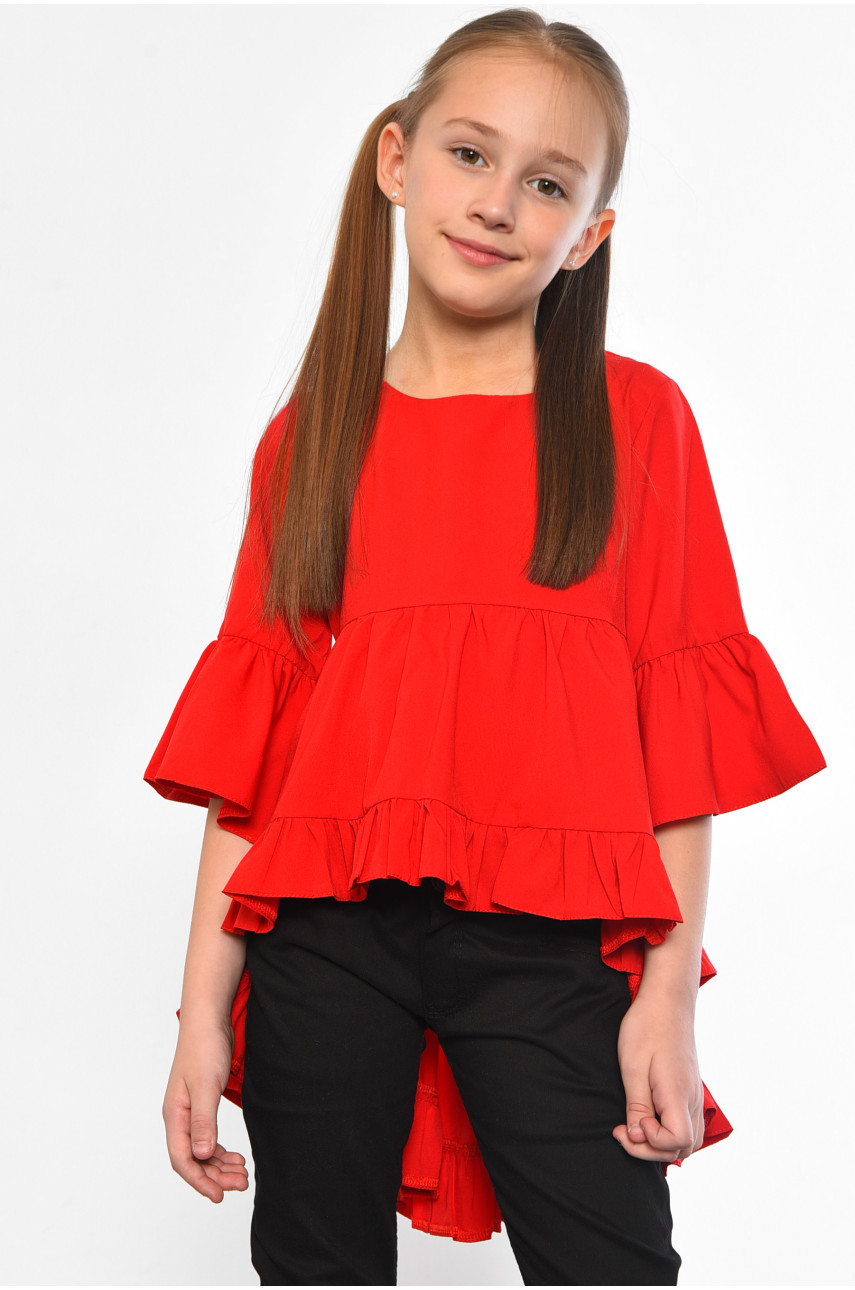 Блуза дитяча для дівчинки червоного кольору 182572