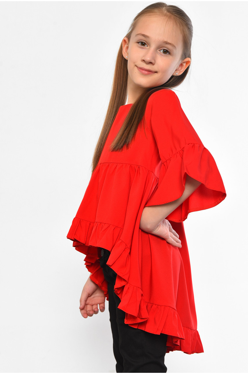 Блуза дитяча для дівчинки червоного кольору 182572