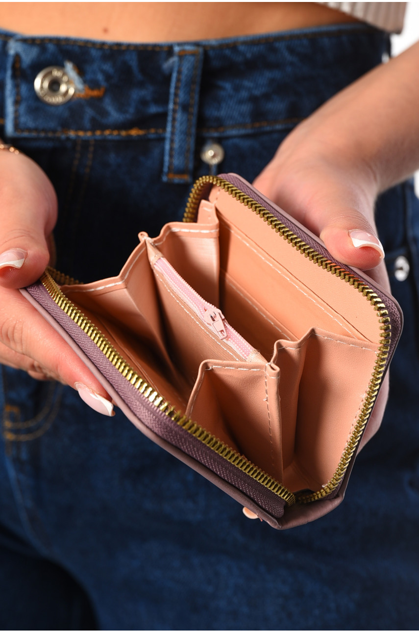 Кошелек женский из экокожи сиреневого цвета S-10 182622 Кошелек женский из экокожи сиреневого цвета S-10 182622