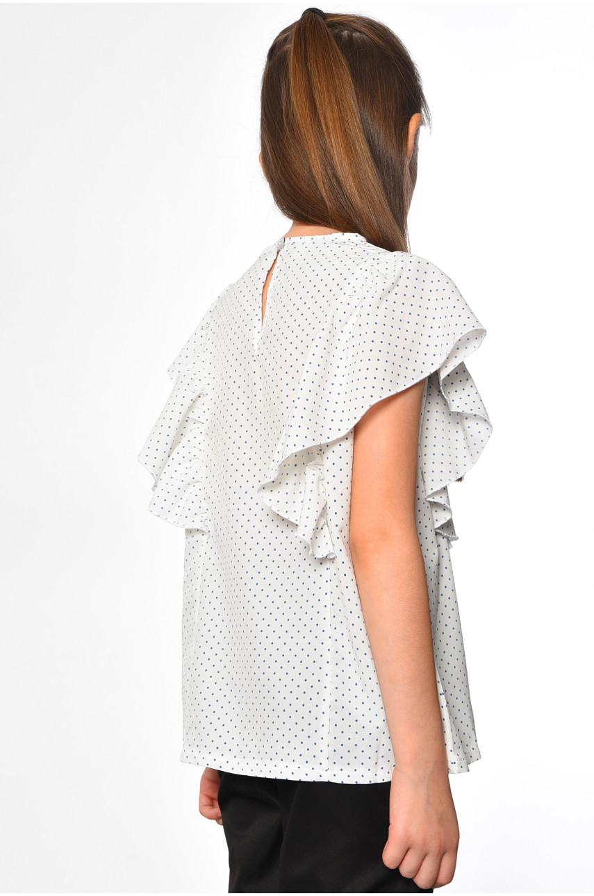 Блуза детская для девочки белого цвета 182626