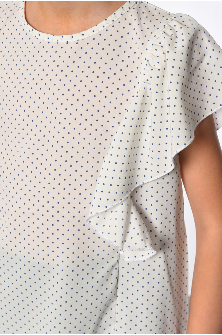 Блуза детская для девочки белого цвета 182626