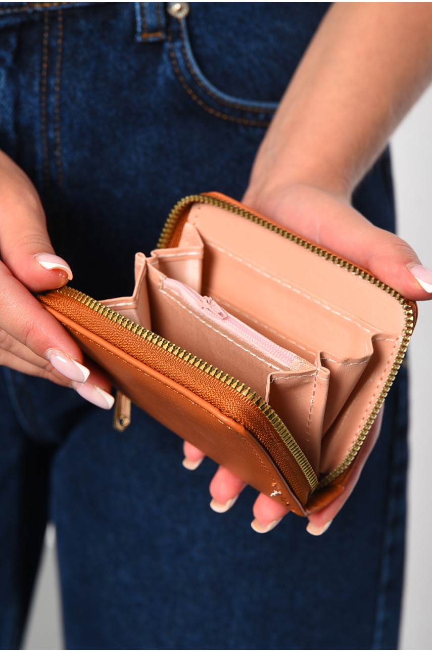 Кошелек женский из экокожи коричневого цвета S-10 182629