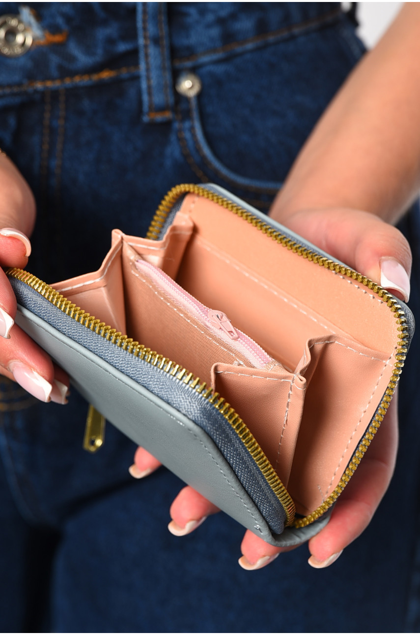 Кошелек женский из экокожи голубого цвета S-10 182632