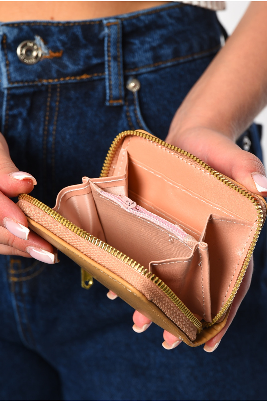 Кошелек женский из экокожи бежевого цвета S-10 182635 Кошелек женский из экокожи бежевого цвета S-10 182635