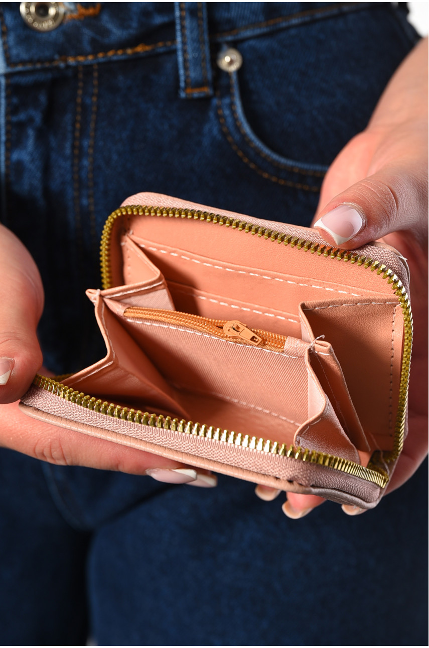 Кошелек женский из экокожи розового цвета 158-29 182639