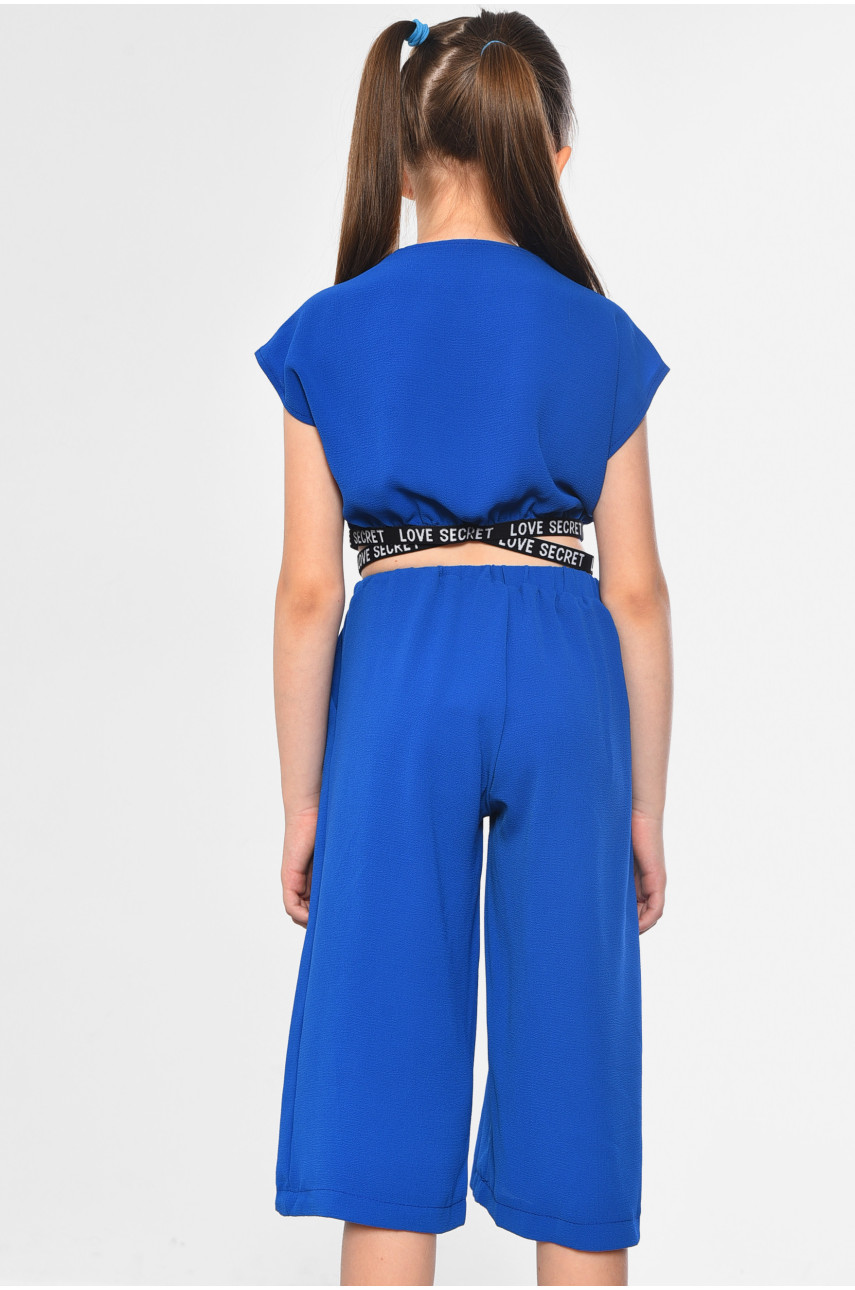 Костюм детский для девочки синего цвета 182690 Костюм детский для девочки синего цвета 182690