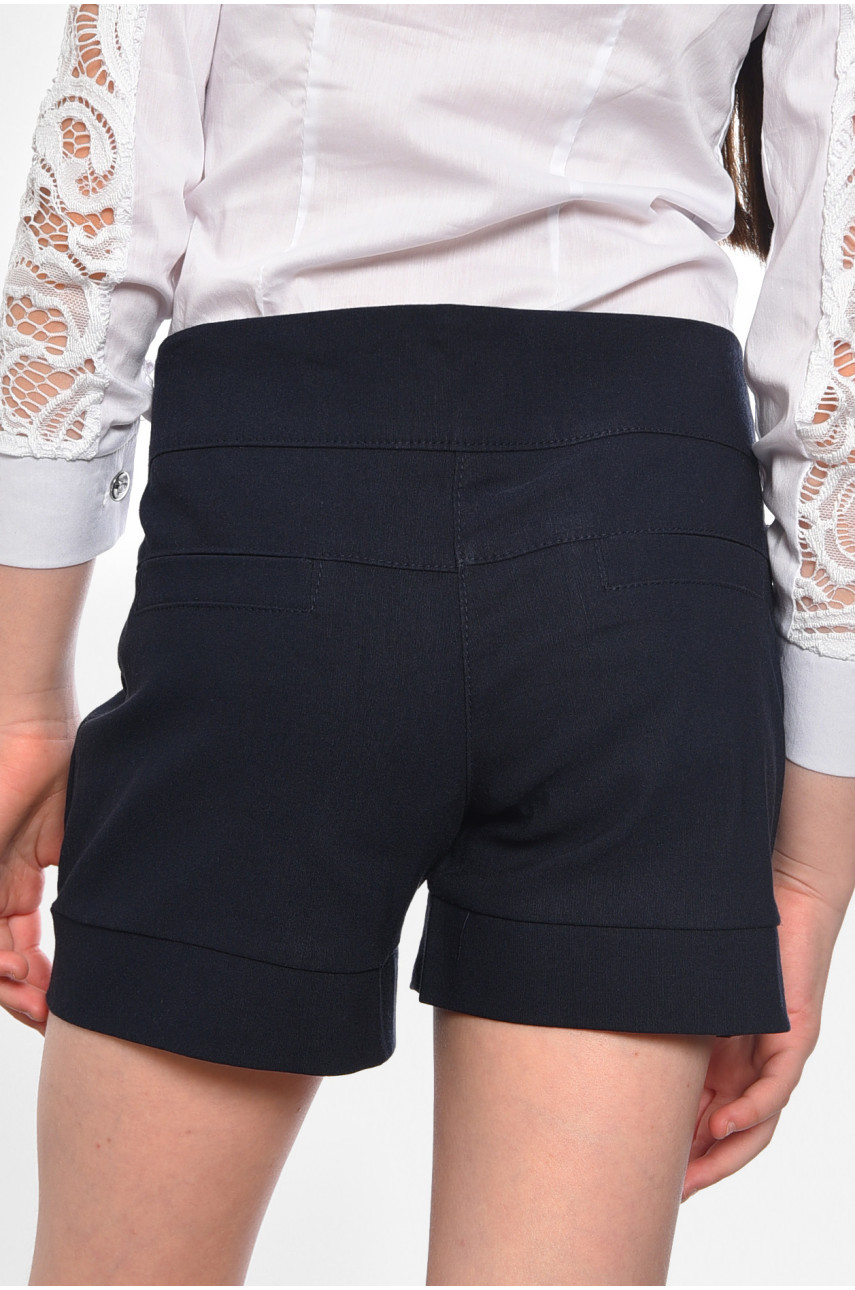 Шорты детские для девочки темно-синего цвета 182751