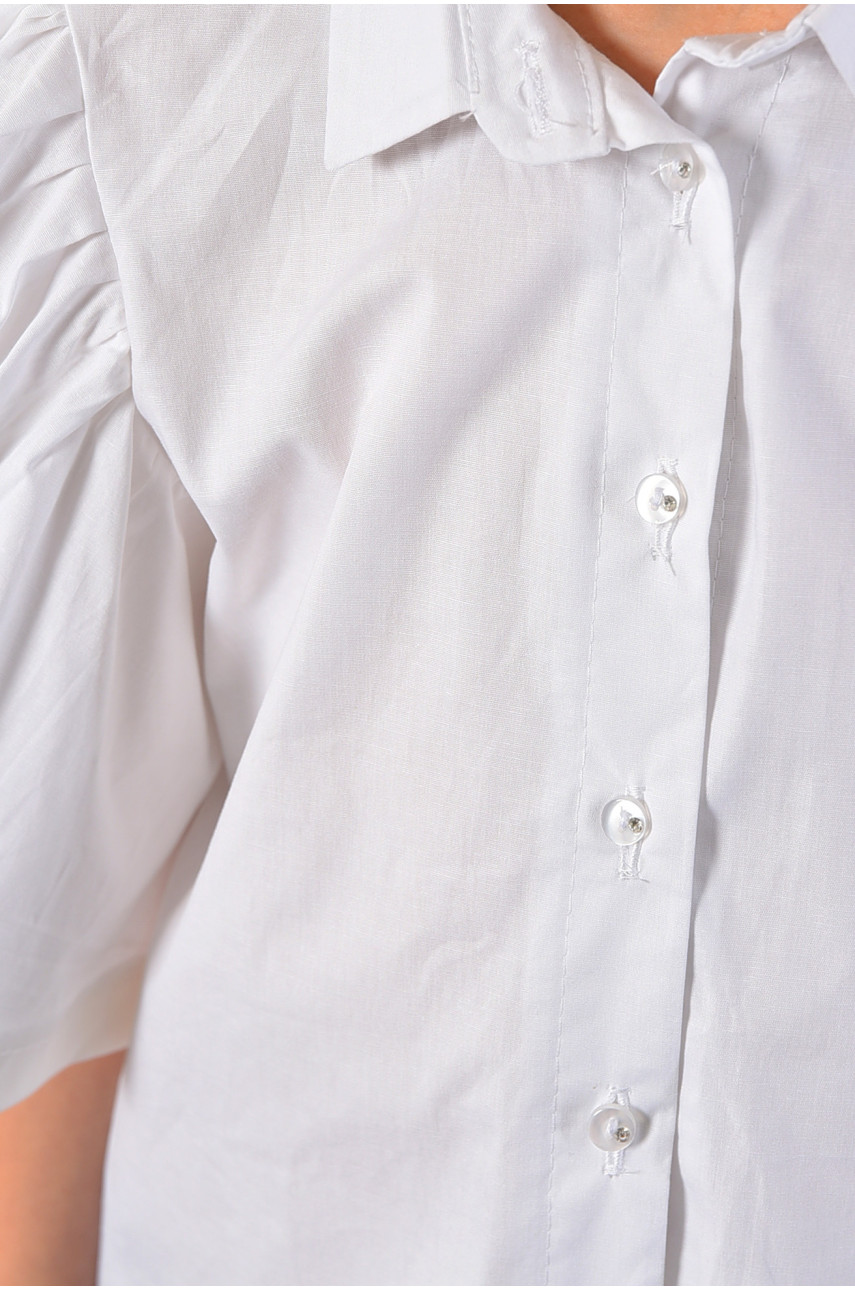 Рубашка детская для девочки белого цвета 182789