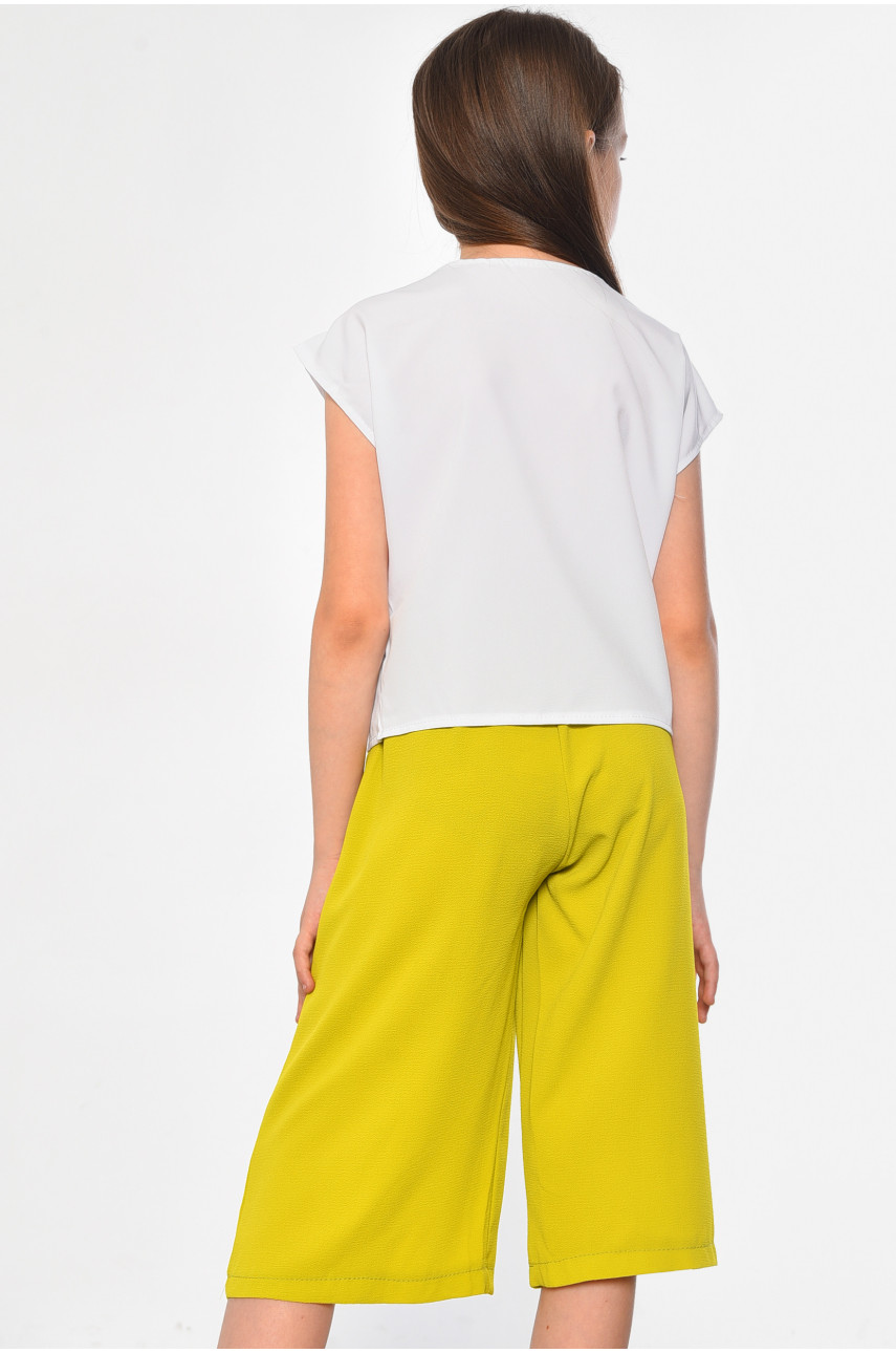 Костюм детский для девочки оливкового цвета 182797 Костюм детский для девочки оливкового цвета 182797