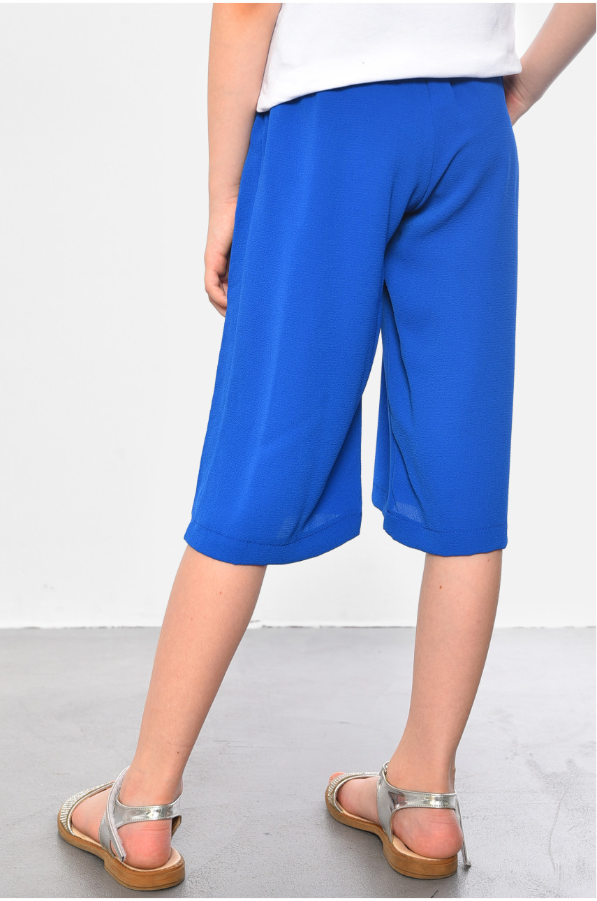 Штани дитячі для дівчинки синього кольору 182801